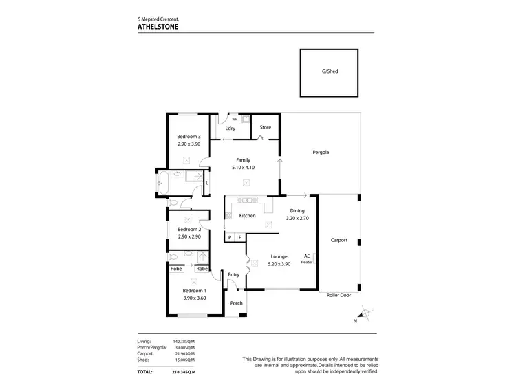 Floorplan of Homely house listing, 5 Mepsted Crescent, Athelstone SA 5076