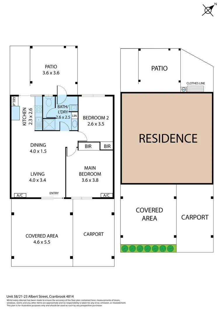 Floorplan of Homely unit listing, 58/21-23 Albert Street, Cranbrook QLD 4814