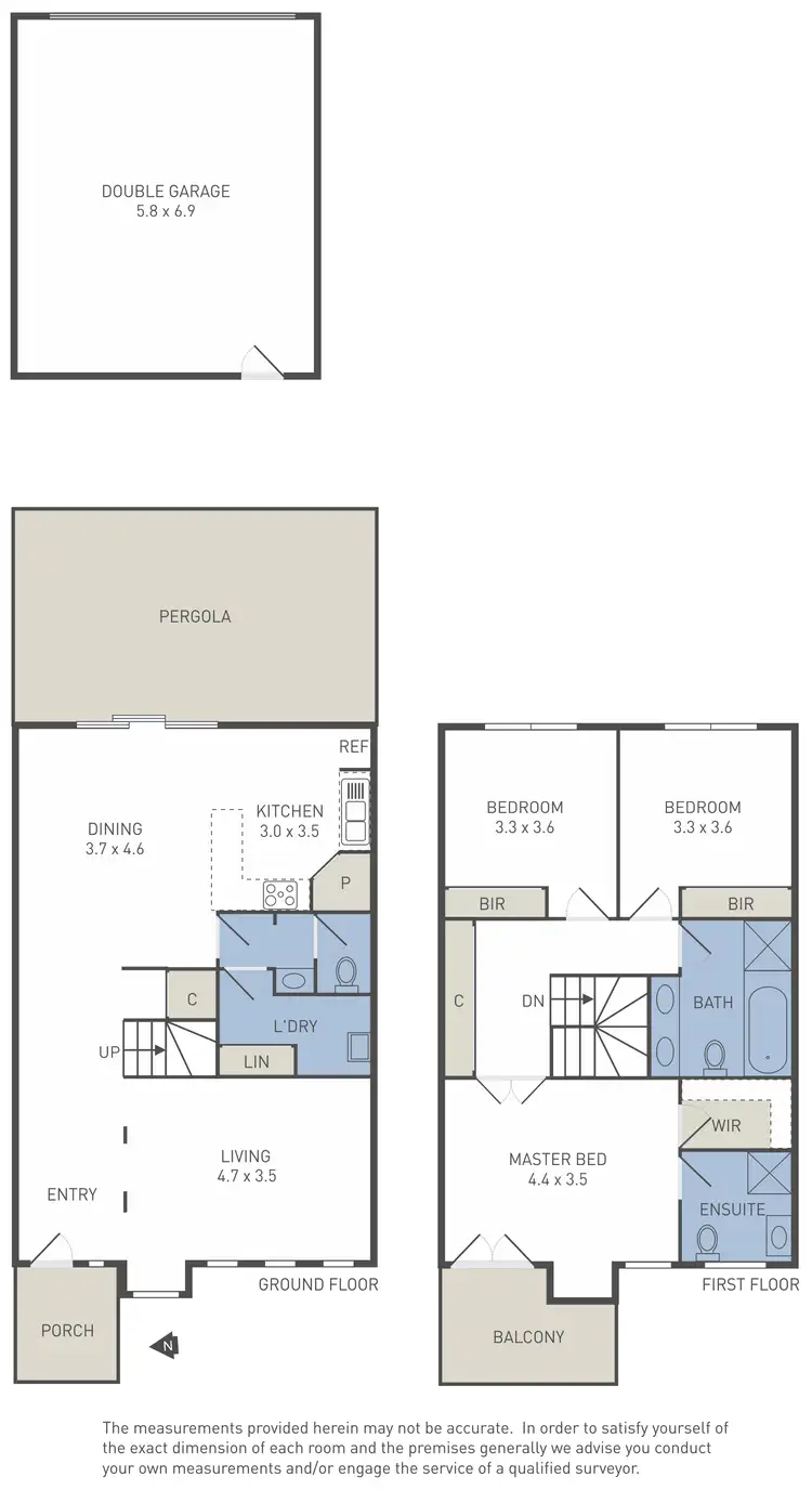 Floorplan of Homely townhouse listing, 23 Parkes Way, Burnside Heights VIC 3023