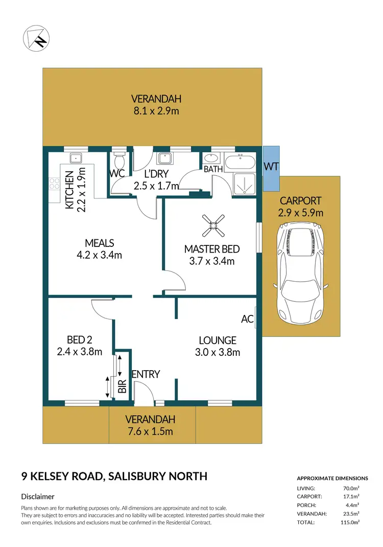 Floorplan of Homely house listing, 9 Kelsey Road, Salisbury North SA 5108