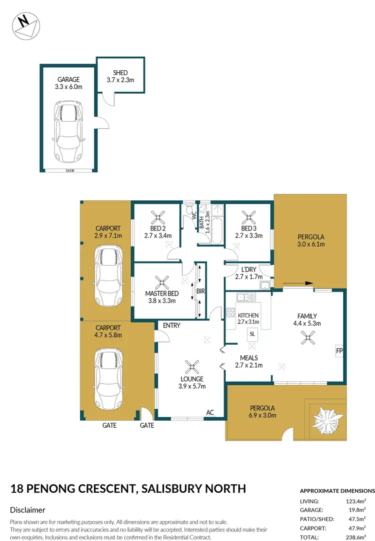 Floorplan of Homely house listing, 18 Penong Crescent, Salisbury North SA 5108