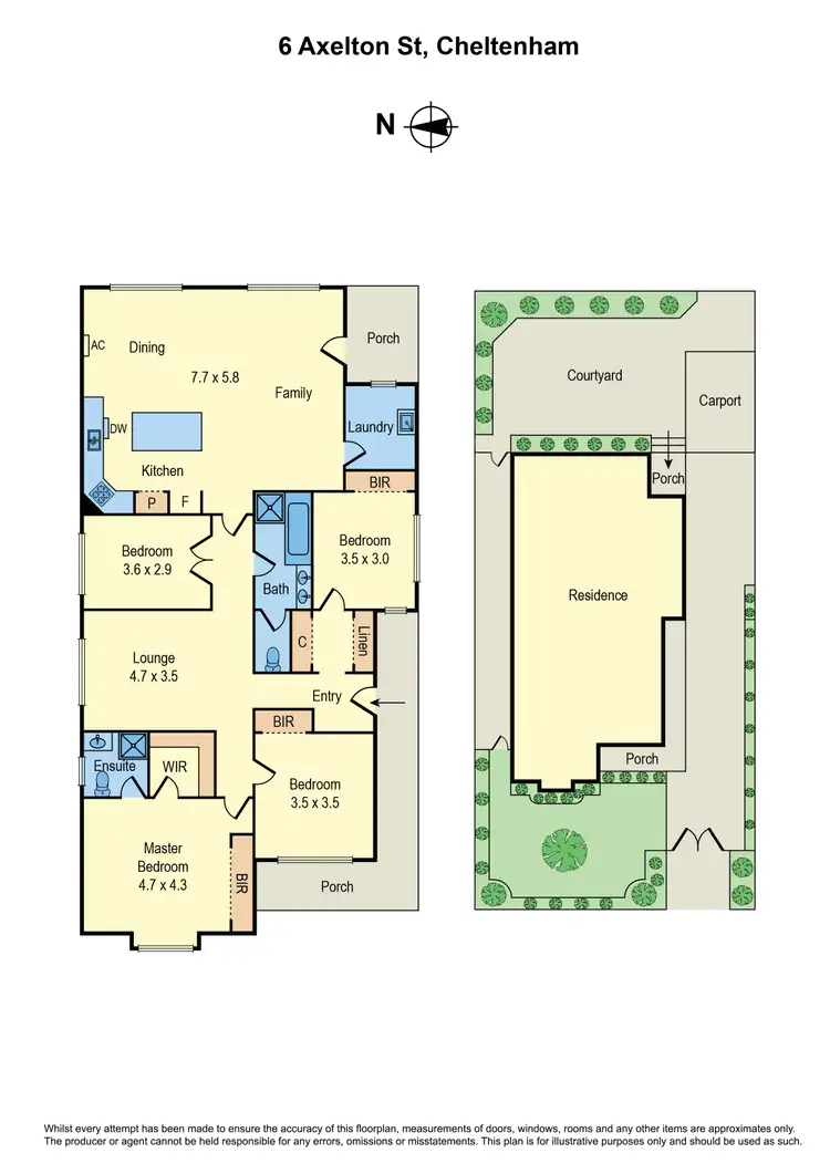 Floorplan of Homely house listing, 6 Axelton Street, Cheltenham VIC 3192