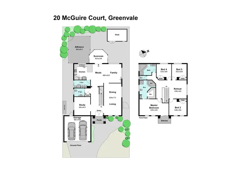 Floorplan of Homely house listing, 20 Mcguire Court, Greenvale VIC 3059