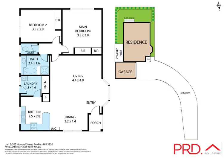 Floorplan of Homely unit listing, 3/305 Howard Street, Soldiers Hill VIC 3350