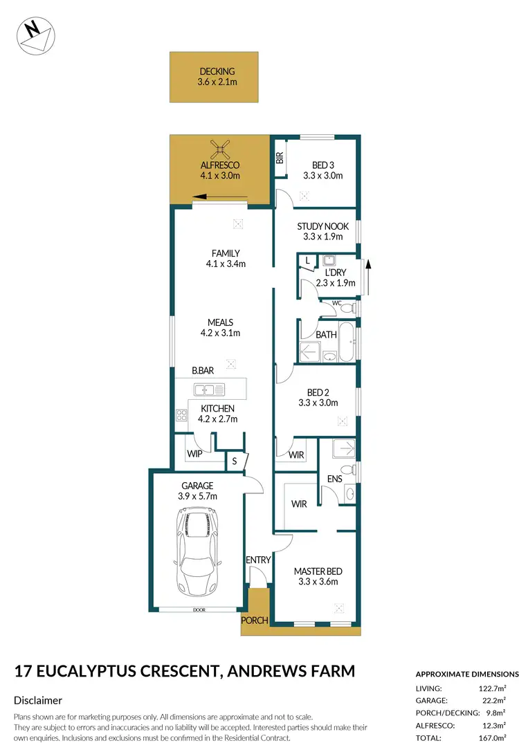 Floorplan of Homely house listing, 17 Eucalyptus Crescent, Andrews Farm SA 5114