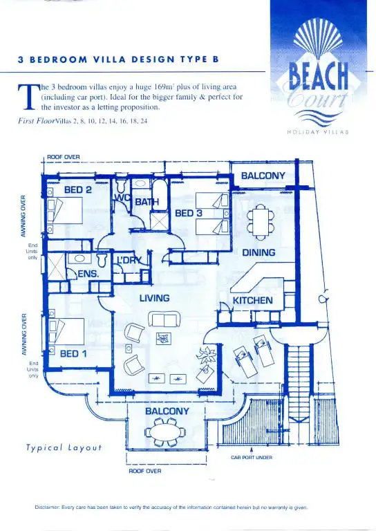 Floorplan of Homely unit listing, 16/24 Beach Road, Cannonvale QLD 4802