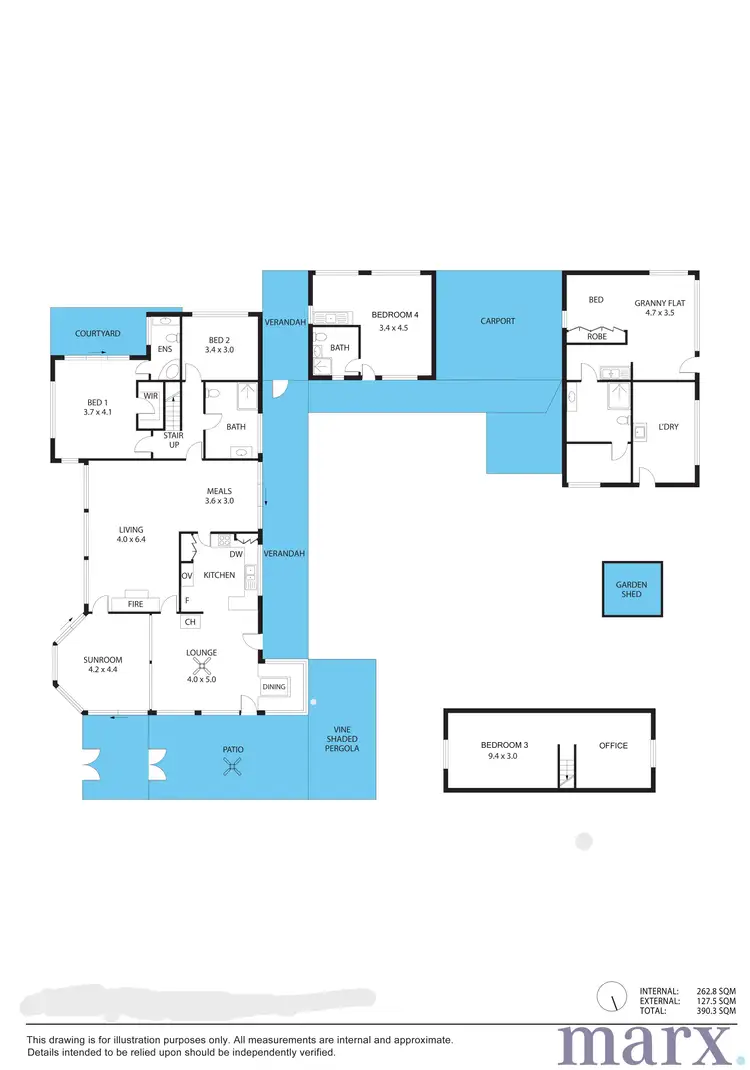 Floorplan of Homely house listing, 993a Light Pass Road, Vine Vale SA 5352
