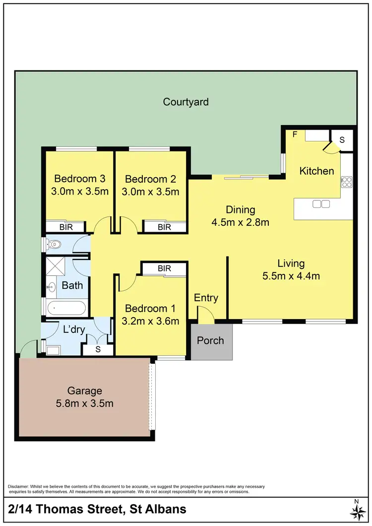 Floorplan of Homely unit listing, 2/14 Thomas Street, St Albans VIC 3021