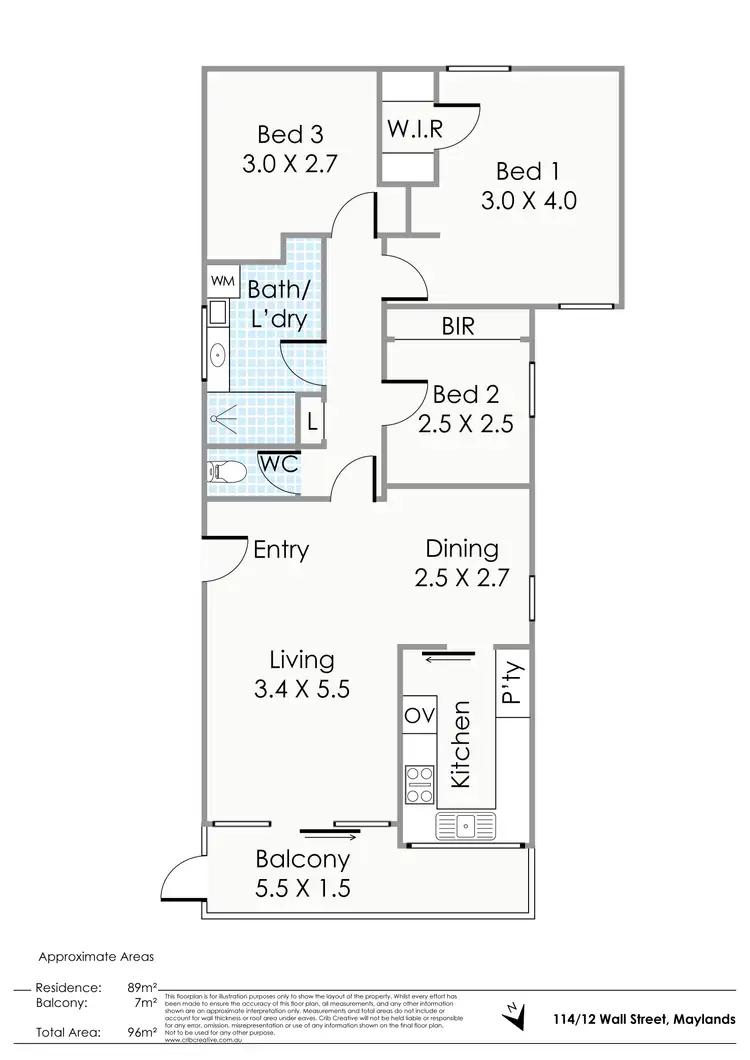 Floorplan of Homely apartment listing, 114/12 Wall Street, Maylands WA 6051
