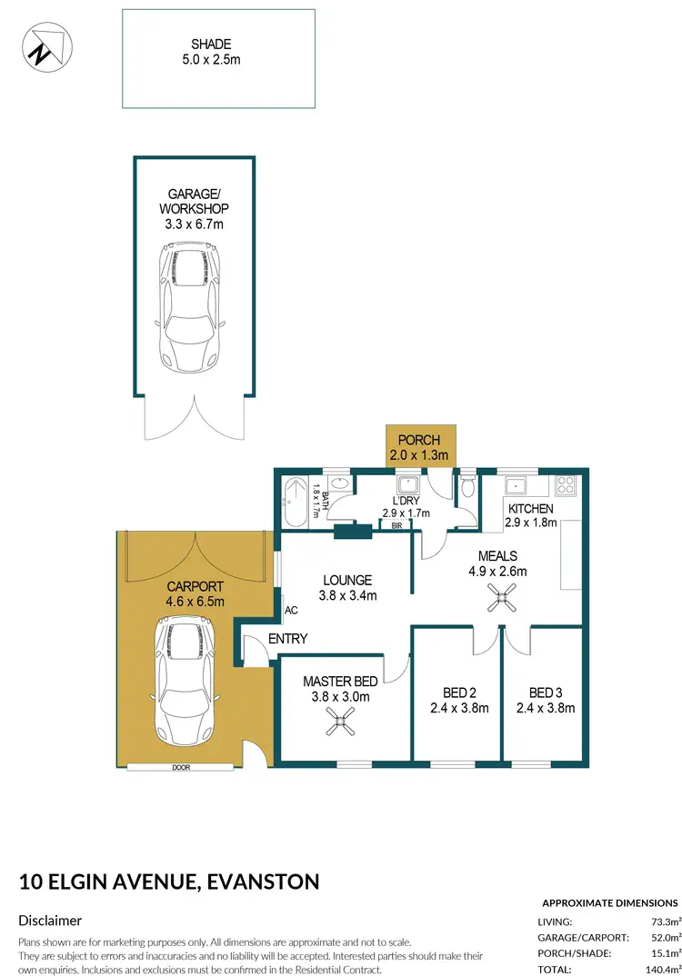 Floorplan of Homely house listing, 10 Elgin Avenue, Evanston SA 5116
