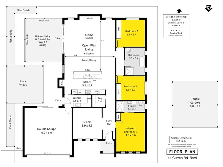 Floorplan of Homely house listing, 14 Curren Road, Berri SA 5343