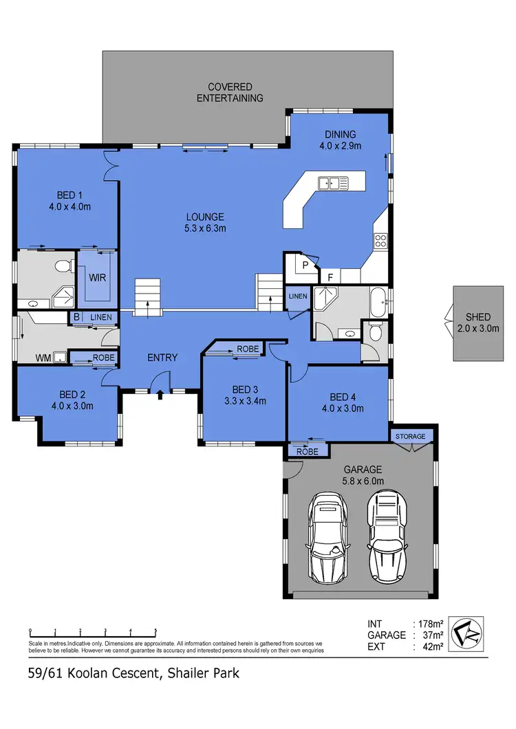 Floorplan of Homely house listing, 59-61 Koolan Crescent, Shailer Park QLD 4128