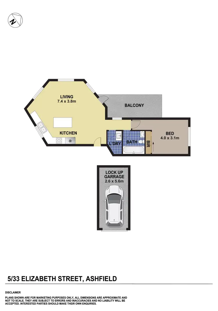 Floorplan of Homely apartment listing, 5/33 Elizabeth Street, Ashfield NSW 2131