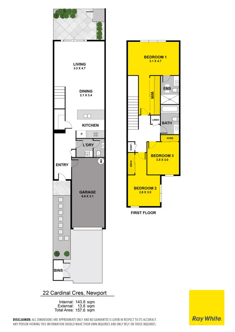 Floorplan of Homely townhouse listing, 22 Cardinal Crescent, Newport QLD 4020