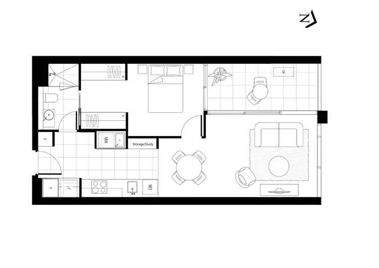 Floorplan of Homely apartment listing, 509/4 Grazier Lane, Belconnen ACT 2617