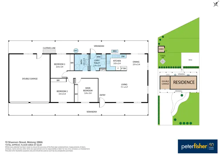 Floorplan of Homely house listing, 13 Shannon Street, Molong NSW 2866