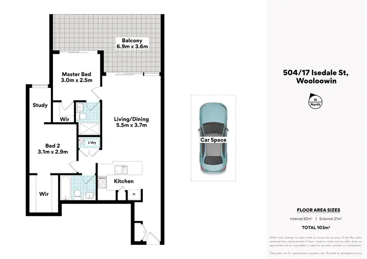 Floorplan of Homely unit listing, 504/19 Isedale Street, Wooloowin QLD 4030