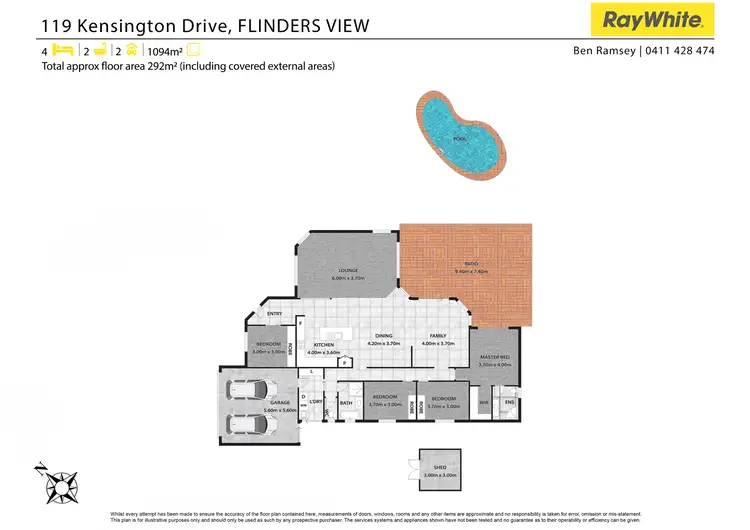 Floorplan of Homely house listing, 119 Kensington Drive, Flinders View QLD 4305
