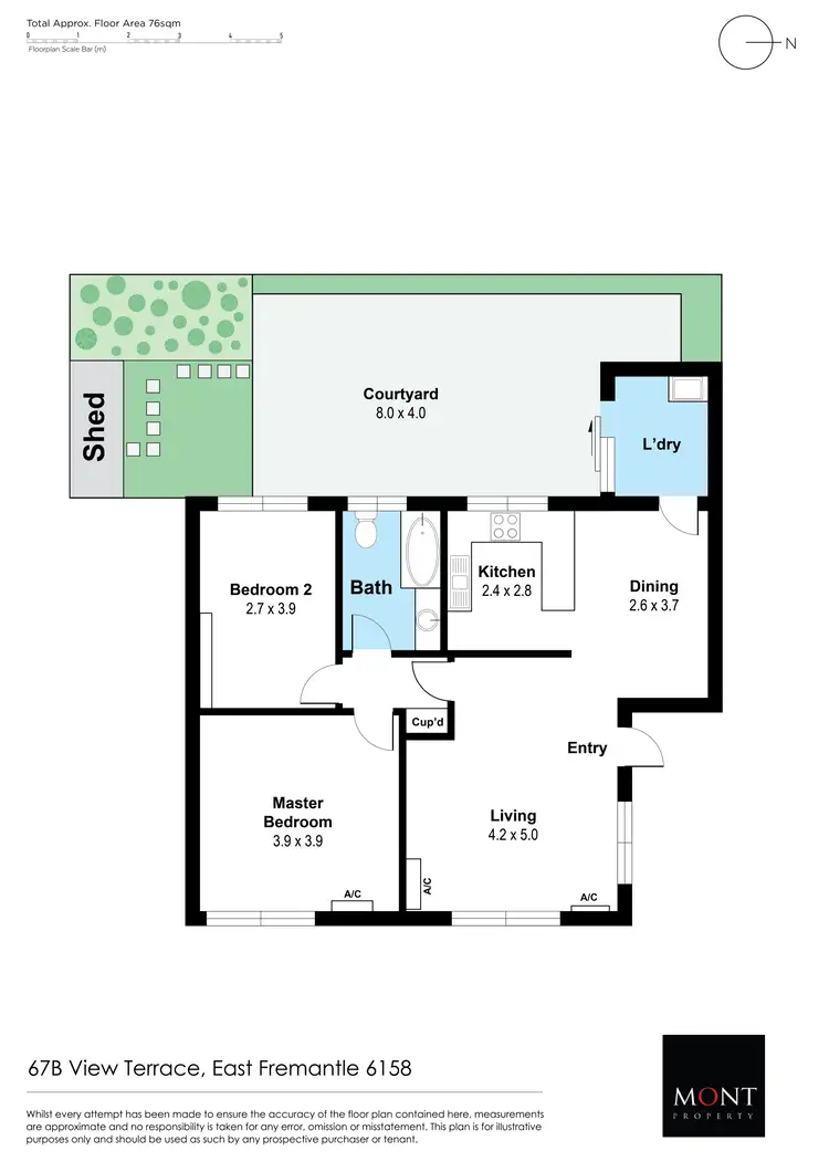 Floorplan of Homely villa listing, 67B View Terrace, East Fremantle WA 6158