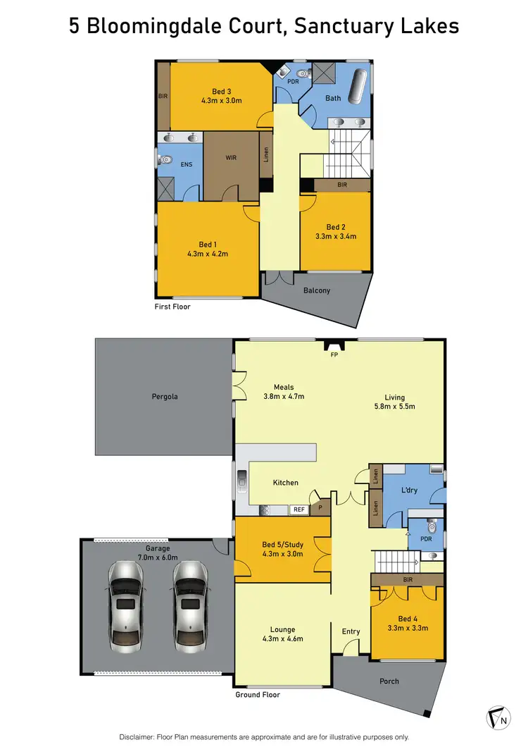 Floorplan of Homely house listing, 5 Bloomingdale Court, Sanctuary Lakes VIC 3030