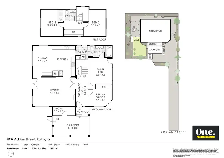 Floorplan of Homely house listing, 49A Adrian Street, Palmyra WA 6157