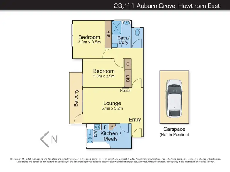 Floorplan of Homely apartment listing, 23/11 Auburn Grove, Hawthorn East VIC 3123