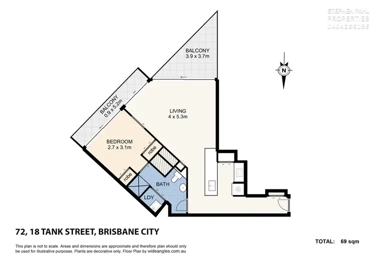 Floorplan of Homely unit listing, 72/18 Tank Street, Brisbane City QLD 4000