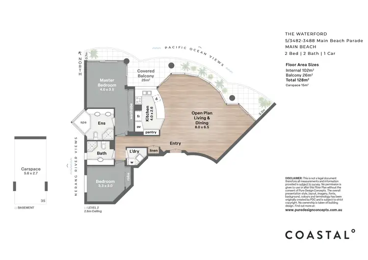 Floorplan of Homely apartment listing, 5/3482-3488 Main Beach Parade, Main Beach QLD 4217