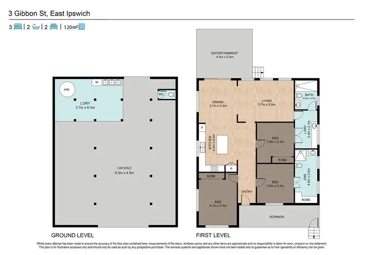Floorplan of Homely house listing, 3 Gibbon Street, East Ipswich QLD 4305