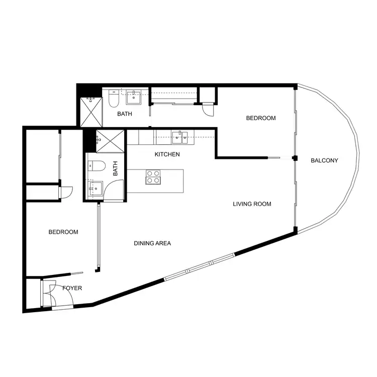 Floorplan of Homely apartment listing, 1301/120 Eastern Valley Way, Belconnen ACT 2617