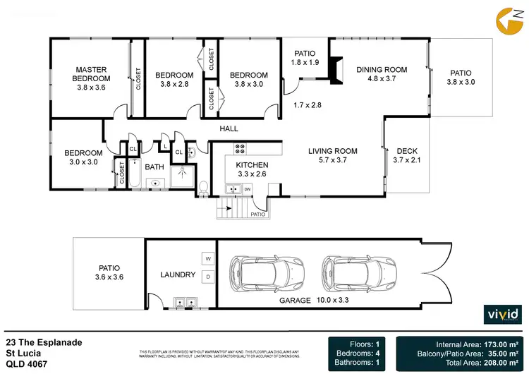 Floorplan of Homely house listing, 23 The Esplanade, St Lucia QLD 4067