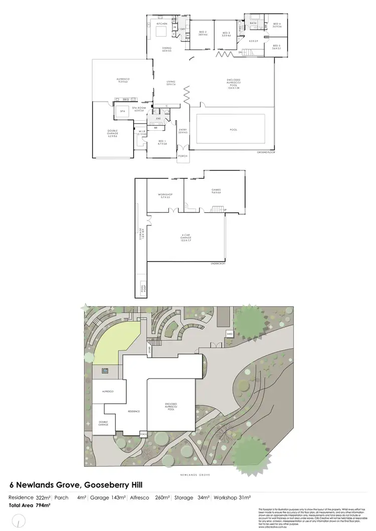Floorplan of Homely house listing, 6 Newlands Grove, Gooseberry Hill WA 6076