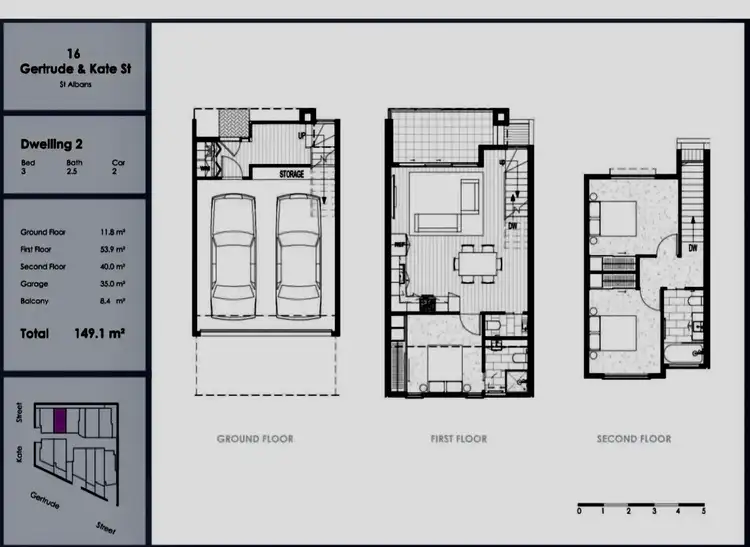 Floorplan of Homely townhouse listing, 2/16 Kate Street, St Albans VIC 3021