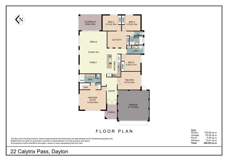 Floorplan of Homely house listing, 22 Calytrix Pass, Dayton WA 6055