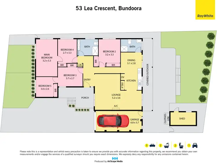 Floorplan of Homely house listing, 53 Lea Crescent, Bundoora VIC 3083