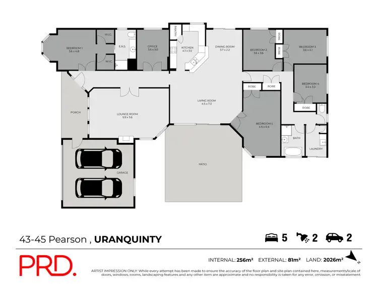 Floorplan of Homely house listing, 43-45 Pearson Street, Uranquinty NSW 2652