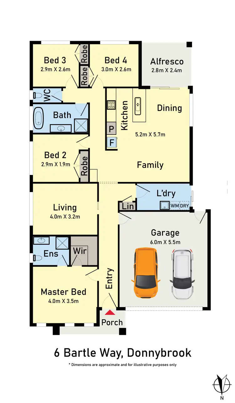Floorplan of Homely house listing, 6 Bartle Way, Donnybrook VIC 3064
