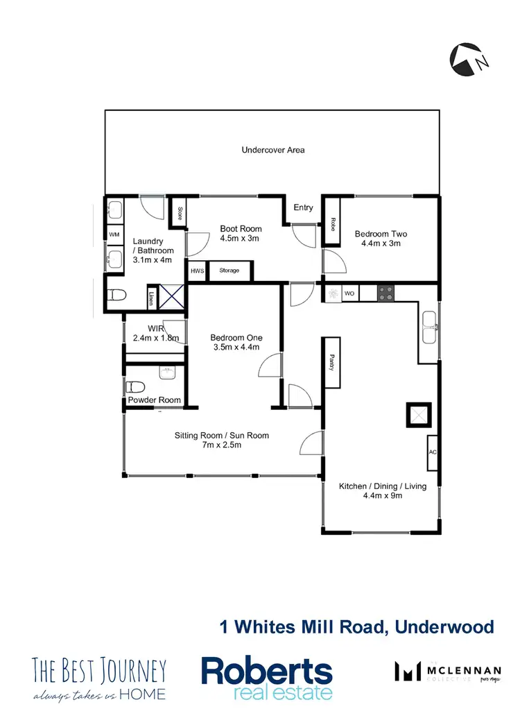 Floorplan of Homely house listing, 1 Whites Mill Road, Underwood TAS 7268