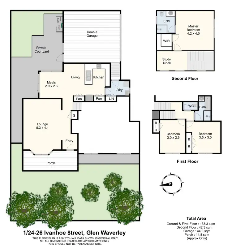 Floorplan of Homely townhouse listing, 1/24-26 Ivanhoe Street, Glen Waverley VIC 3150