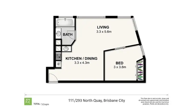 Floorplan of Homely apartment listing, 111/293 North Quay, Brisbane City QLD 4000