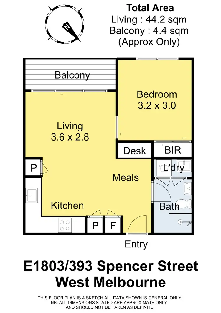 Floorplan of Homely apartment listing, 1803/393 Spencer Street, West Melbourne VIC 3003