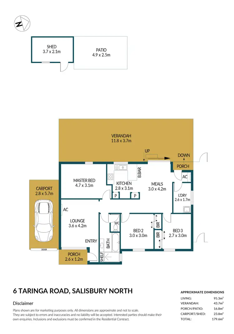 Floorplan of Homely house listing, 6 Taringa Road, Salisbury North SA 5108