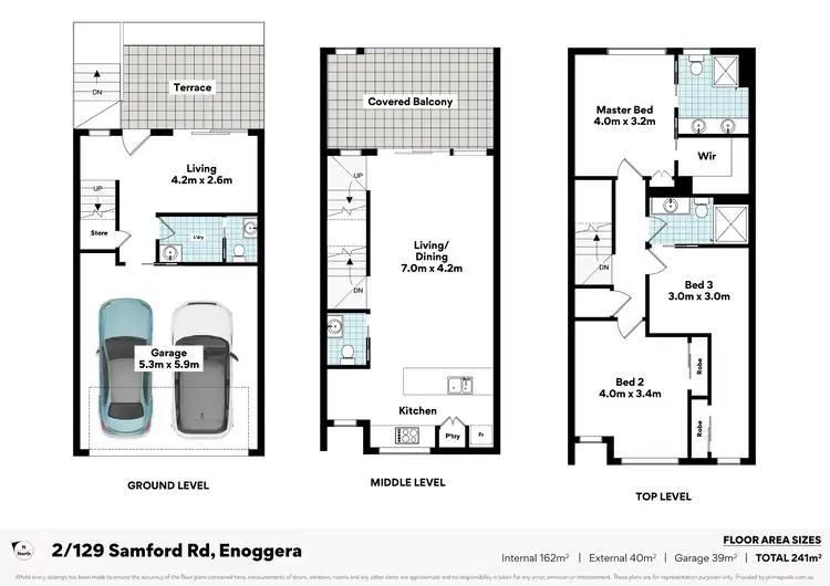 Floorplan of Homely townhouse listing, 2/129 Samford Road, Enoggera QLD 4051