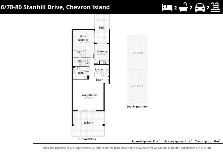 Floorplan of Homely apartment listing, 6/78-80 Stanhill Drive, Chevron Island QLD 4217