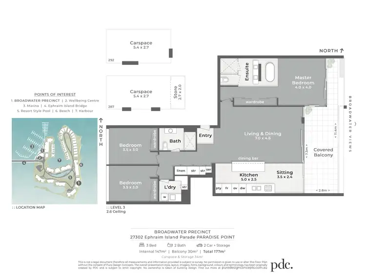Floorplan of Homely apartment listing, 27302 Ephraim Island, Paradise Point QLD 4216