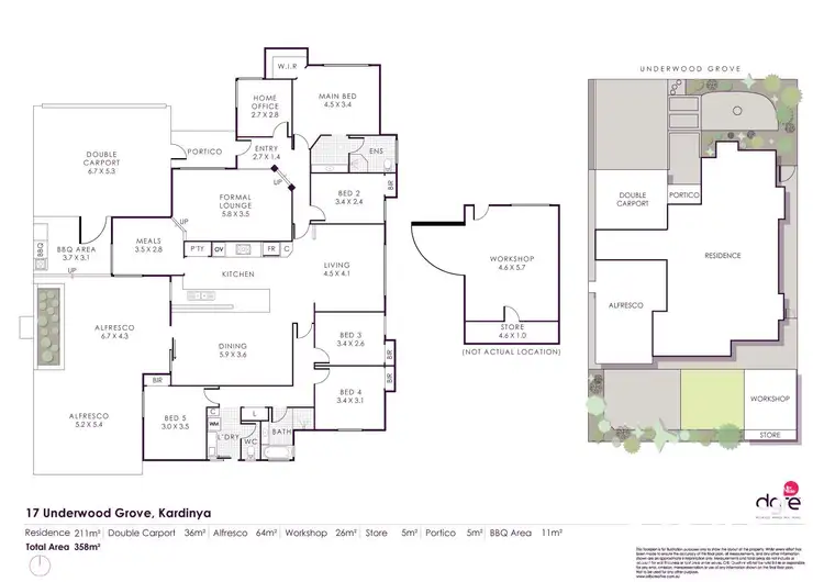 Floorplan of Homely house listing, 17 Underwood Grove, Kardinya WA 6163