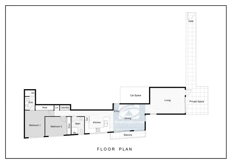 Floorplan of Homely apartment listing, 1/5 Spring Street, Sippy Downs QLD 4556