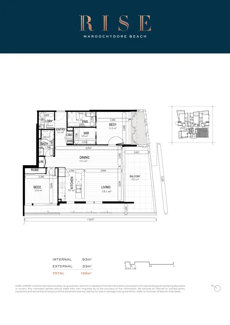 Floorplan of Homely unit listing, 505/67 Sixth Avenue, Maroochydore QLD 4558