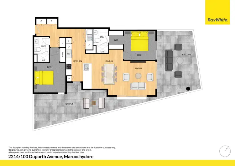 Floorplan of Homely unit listing, 2214/100 Duporth Avenue, Maroochydore QLD 4558