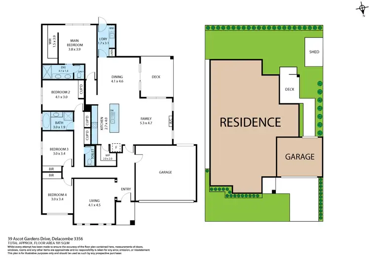 Floorplan of Homely house listing, 39 Ascot Gardens Drive, Delacombe VIC 3356